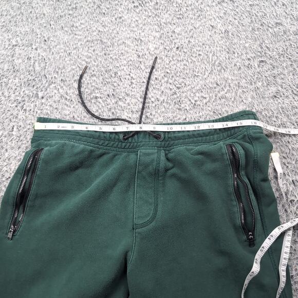 American Eagle Pants Mens Medium Green Joggers Tapered Lounge Drawstring Casual - Picture 5 of 9